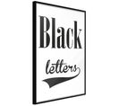 Affiche Murale Encadrée "black Lettering" 40 X 60 Cm Noir