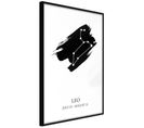 Affiche Murale Encadrée "zodiac Leo I" 30 X 45 Cm Noir