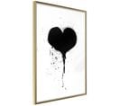 Affiche Murale Encadrée "graffiti Heart" 20 X 30 Cm Or