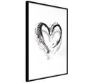 Affiche Murale Encadrée "painted Declaration Of Love" 30 X 45 Cm Noir