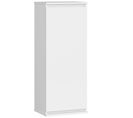 Vitrine Armoire Akord W40 Blanche 40 Cm 1 Porte Façade Blanche 3 Étagères 40x30x99 Cm