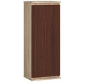 Vitrine Armoire Akord W40 Chêne Sonoma 40 Cm 1 Porte Façade Wengé 3 Étagères 40x30x99 Cm