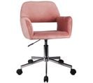 Fauteuil Pivotant à Roulettes Velour Fd22 Rose