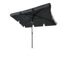 Parasol De Plage Floks Avec Protection Uv Gris Foncé, Poids 2,8 Kg Dimensions L200xl123xh235 Cm