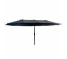 Parasol Double De Jardin Tilia En Gris Foncé, Poids 12,3 Kg Dimensions L460 X L270 X H245 Cm