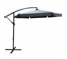 Parasol De Jardin Et De Terrasse Cynia Imperméable En Gris Foncé, Poids 11,7 Kg L300 X L300 X H245cm