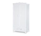 Armoire 2 Portes 1 Tiroir Marsell - Blanc