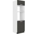 Meuble Colonne Four 2 Portes Battantes - Gris - L 60 X P 57 X H 210 Cm - Lassen