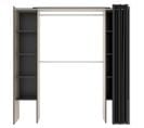 Armoire Placard Extensible Coloris Naturel/graphite - L. 110-180 X H. 205 X P. 50 Cm