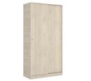 Armoire À Portes Coulissantes Coloris Naturel - Longueur 100 X Profondeur 50 X Hauteur 204 Cm