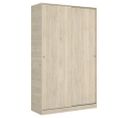 Armoire à Portes Coulissantes Coloris Naturel - Longueur 120 X Profondeur 50 X Hauteur 204 Cm