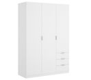 Armoire Placard Meuble De Rangement Coloris Blanc - Longueur 121 X Profondeur 52 X Hauteur 184 Cm