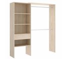 Armoire Placard Extensible Coloris Naturel - Longueur 110-160 X Hauteur 187 X Profondeur 40 Cm