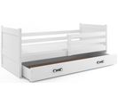 Lit Enfant Rico 190x80 Avec Matelas Sommier Et Tiroir En Blanc+blanc