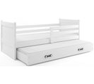 Lit Gigogne Rico 190x90 Avec 2 Matelas Sommiers Et Tiroir-lit En Blanc+blanc