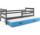 Lit Gigogne Eryk 190x80 Avec Sommiers Et Matelas En Gris+bleu