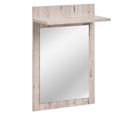 Miroir Étagère En Bois "gustavo" 88cm Naturel