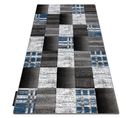 Tapis Alter Siena Carrés Treillis Bleu 200x290 Cm