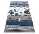 Tapis Petit Farm Ferme Animaux Bleu 180x270 Cm