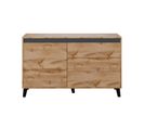 Buffet Martin 1 Porte Et 3 Tiroirs -  Noir / Bois