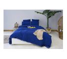 Les Signatures - Housse De Couette En Percale De Coton - Bleu Marine/passepoil Blanc - 140 X 200