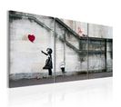 Tableau 3 Panneaux "il Ya Toujours De L'espoir - Banksy" 60 X 120 Cm