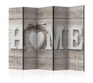 Paravent 5 Volets "home et Heart" 172x225cm