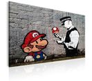 Tableau Imprimé "mario et Cop - Banksy" 40 X 60 Cm