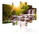 Tableau Imprimé "forest Waterfall" 100 X 200 Cm