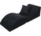 Chaise Longue 3 En 1 Multi-usage Noir