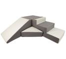 Set De 4 Blocs En Mousse Pour Le Jeu Blanc, Gris