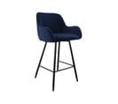 Chaise De Bar Jackson 102 En Tissu 50x55x103 Cm - Bleu