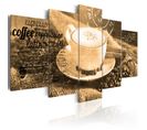 Tableau "coffe Espresso Cappuccino Latte Machiato ... Sepia" 100 X 200 Cm