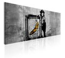 Tableau Imprimé "banksy - Monkey With Frame" 80 X 200 Cm