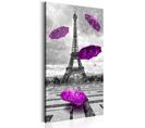 Tableau Imprimé "paris : Purple Umbrellas" 60x120cm
