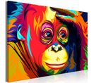 Tableau Imprimé "colourful Orangutan Wide" 80 X 120 Cm