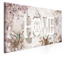 Tableau Imprimé "home Et Hummingbirds Beige Narrow" 40 X 120 Cm