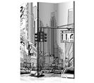 Paravent 3 Volets "street In New York City" 135x172cm