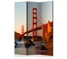 Paravent 3 Volets "golden Gate Bridge Sunset San Francisco" 135x172cm