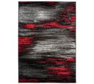 Tapis De Salon Chambre Ado Design Moderne Gris Noir Rouge Moucheté Fin Maya 130x190