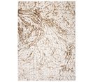 Tapis Salon Chambre Brillant Crème Beige Marron Abstrait Vagues Effet 3d Oeko-tex 160x230 cm