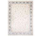 Tapis Salon Chambre Brillant Crème Beige Gris Vintage Floral Bordé Effet 3d Oeko-tex 80x150 cm