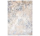 Tapis Salon Chambre Brillant Crème Beige Bleu Foncé Vintage Ornamental Effet 3d Oeko-tex 80x150 cm