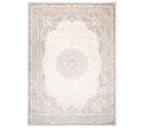 Tapis Salon Chambre Brillant Crème Beige Gris Vintage Floral Effet 3d Oeko-tex 160x230 cm