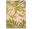 Tapis Extérieur Intérieur Vert Jaune Crème Feuilles 160x220 cm