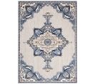 Tapis Extérieur Intérieur Bleu Gris Beige Ornement 120x170 cm