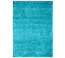 Tapis Salon Turquoise Unicolore Poil Long Shaggy Moelleux 140 X 200 Cm