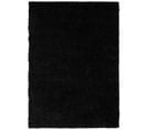 Tapis Salon Noir Unicolore Moelleux Poil Long Shaggy 140 X 200 Cm