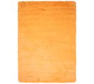 Tapis Salon Chambre Antidérapant Bébé Orange Uni Shaggy Super Doux 80x150 cm
