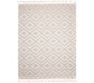 Tapis Intérieur Extérieur Crème Beige Marocain Franges Effet 3d Boucle 120x170 cm